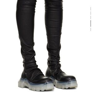 Rick Owens Black Bozo stocking boots